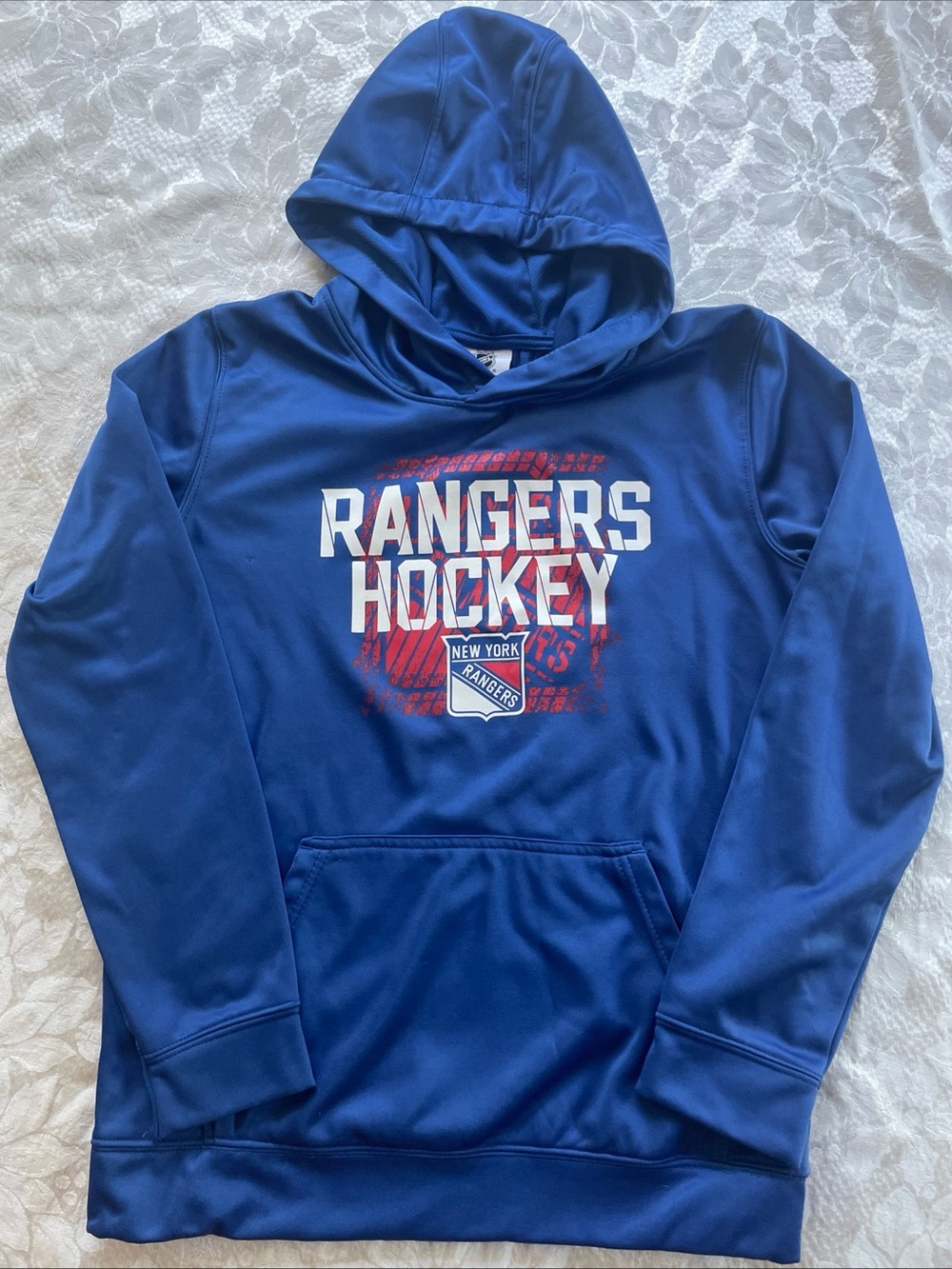 NHL Rangers Hockey Royal Blue Pullover Hoodie